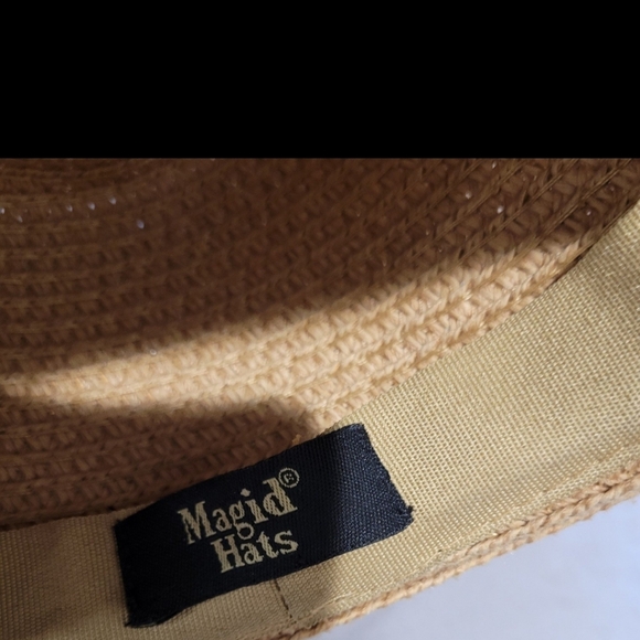 Magid Hats Women OS hat with band boho sun beach coastal woven fedora hat - Picture 7 of 10